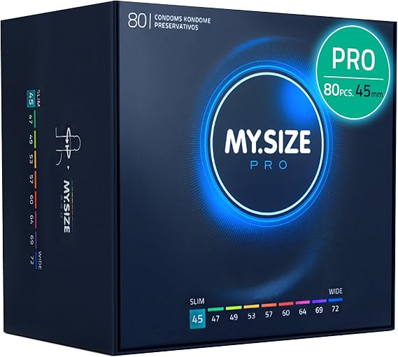 MY.SIZE PRO Condom Size 0, 45 mm, 80 Condoms - Perfect fit and a Suitable Size for Everybody