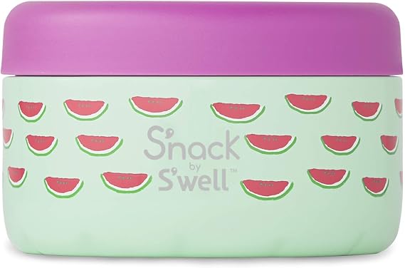 S'nack by S'well Stainless Steel Food Container - 10oz - Slice of Life - Double-Layered Insulated Bowls Keep Food and Drinks Cold for 10 Hours and Hot for 4 Hours
