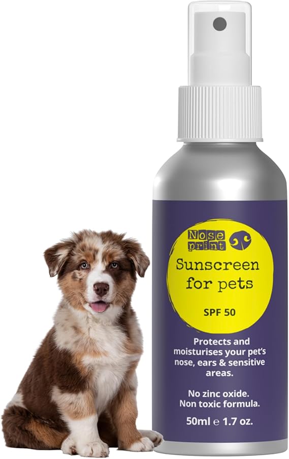 SPF 50 Pet Sunscreen Lotion Bottle Sun Protection For Pets 50 ML | Moisturising Sunscreen For Dogs And Cat Non-Toxic Formula Dog Nose | Dog Paw Balm Sun Cream Balm | Dog Sun Protection