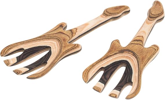 Island Bamboo Pakkawood Guitar Salad Hands, Natural