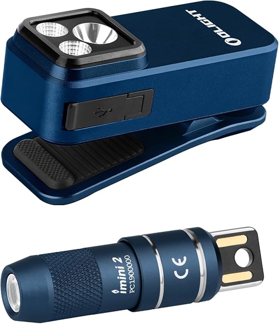 OLIGHT IMINI 2 Rechargeable Keychain Light Bundle Oclip Pro EDC Flashlight Clip-on 500 Lumens with Three Lighting