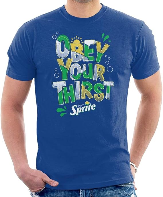 Sprite Enjoy and Obey Your Thirst Men's T-Shirt Royal Blue