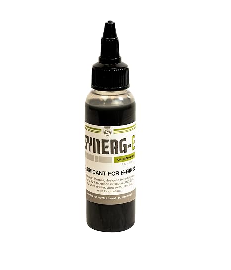 SILCA Synergetic-E No-Spray Bike Chain Lube for E-Bikes and E-Sport - 2oz | E-bike chain lubricant, indoor trainer lubricant, high wear resistance with low friction, wide tip applicator