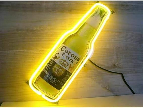 Neon Light 14inx5in Coronas Extra Bottle Neon Sign Light Man Cave Bar Pub Beer Gift Neon Lamp