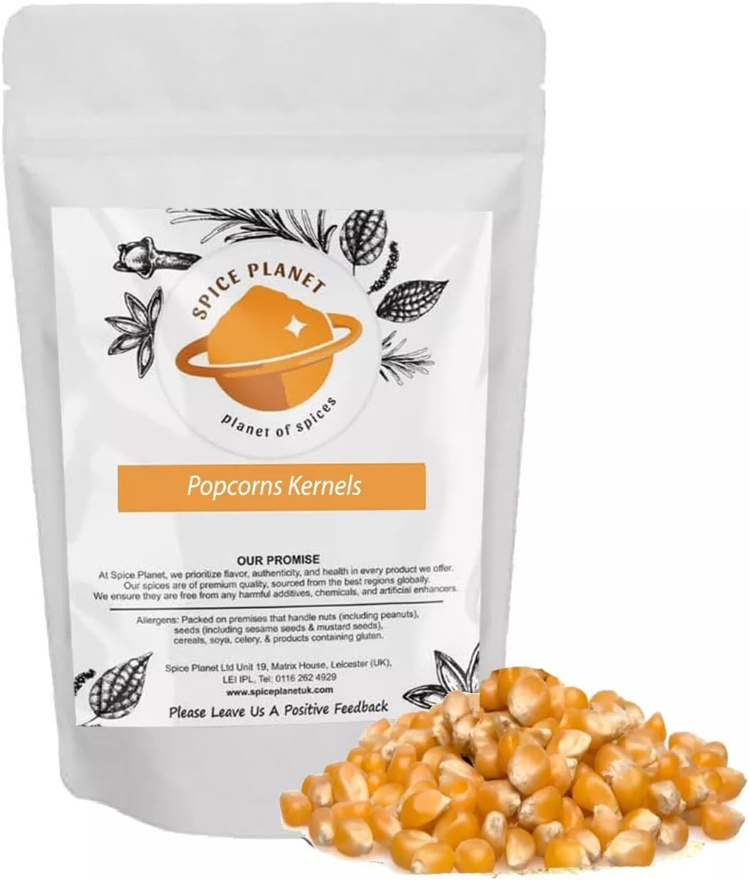 Popcorn Popping Corn Kernels | Popcorn Seeds by Spice Planet® 200g 200 Grams