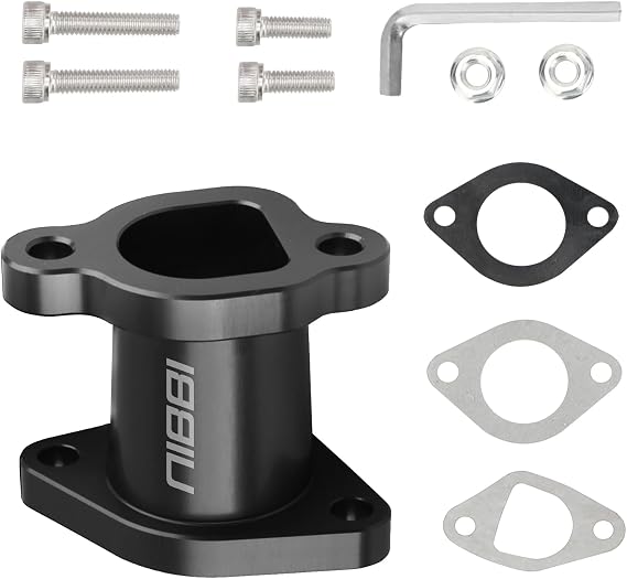 NIBBI Predator 212 Intake Manifold,212 Predator Performance Part Intake Pipe Inlet Manifold For Mini Bike 196cc/212cc/224cc Engine GX160 GX200 225RS(FL-Black)