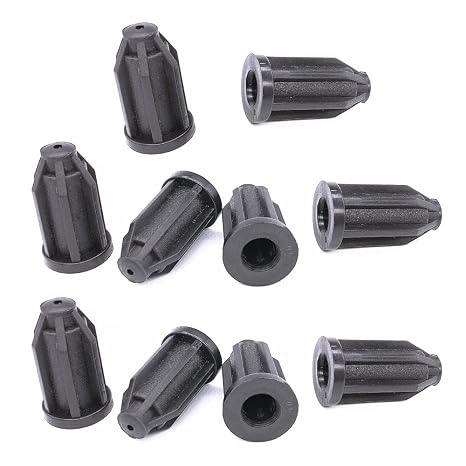 10Pcs Caster Socket Sleeve Round Inserts, Chair Caster Wheel Stem Insert, 7/16" Inside Stem