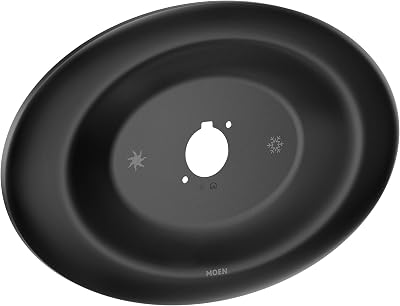 Moen Matte Black Remodeling Cover Plate Fits All One-Handle Tub Showers with 7-inch Escutcheon, 178755BL