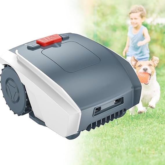 Cordless Robot Lawn Mower, Automatic Lawn Mowing Machine, IPX5 Waterproof Lawn Mowing Robot, with Optical Navigation, Obstacle Avoidance