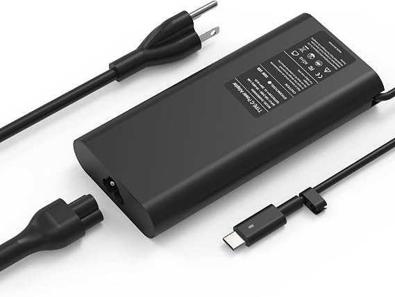 130W Type C USB AC Adapter Laptop Charger for Dell Precision 5530 5550 5750 3560 2in1,XPS 15 2in1 9575 9500 17 9700, DP/N 0M0H25/M0H25 0K00F5 K00F5 DA130PM170 HA130PM170 T4V18 Laptop Power Cord