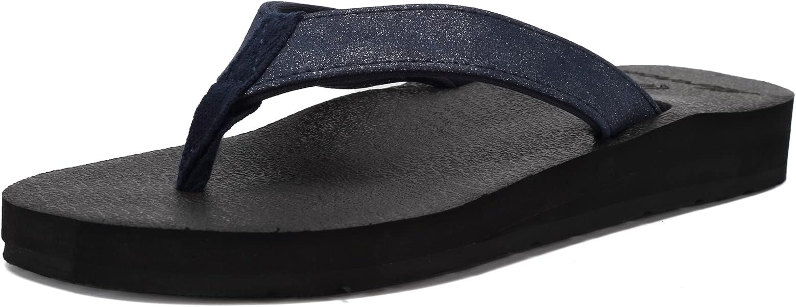EQUICK Women's Flip Flops Arch Support Yago Mat Insole Sandal Casual Slipper Outdoor and Indoor-U219SLT003-N