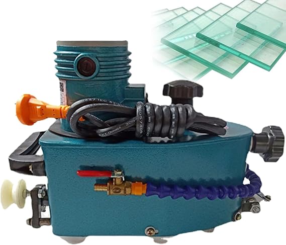 Electric Small Glass Edging Machine Straight Round Bevel Edge Trimmer Grinder, Portable Glass Edge Grinder, Speed: 8000r/min for Plexiglass Marble Stone Tile