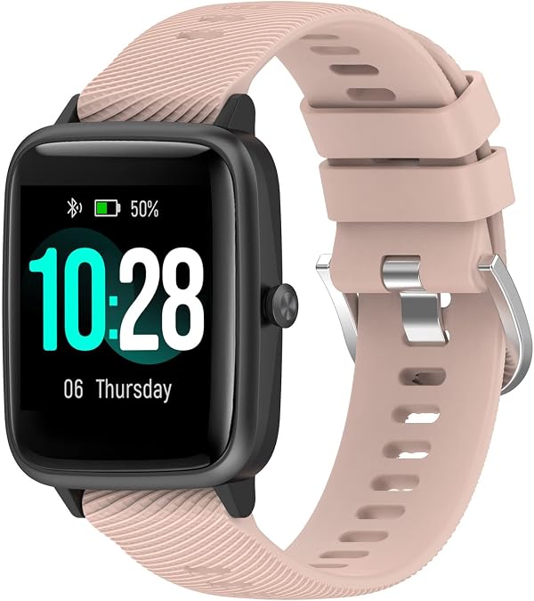 Bangyee Fit for ID205L Watch Bands for Women Men, 19mm Quick Release Silicone Replacement Bands Straps Wristbands Bracelet Fit for ID205L ID205 ID205S SW020 SW021/Boat Watch STORM (Pink)