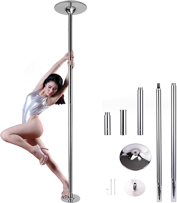 Spinning Pole Dancing Pole Free Standing, 2.23m -2.74m Height Spinning Pole Dancing Pole,Training Pole Fitness Dancing Sport Exercise Pole Kit