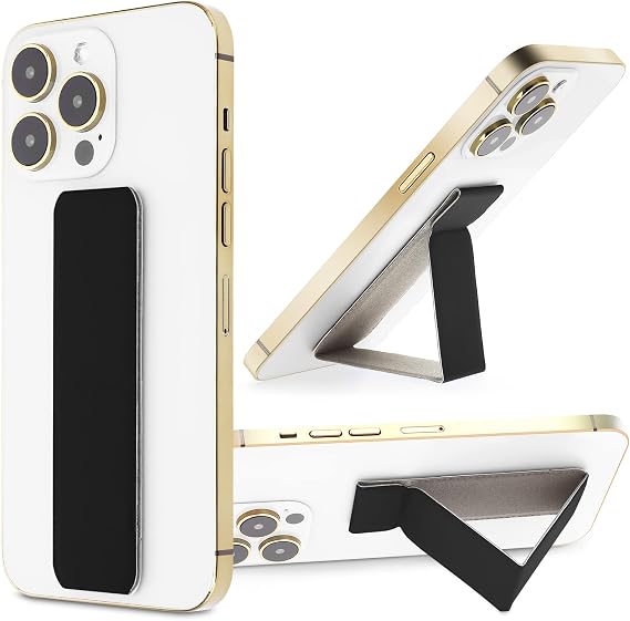 cobee 3 Pack Cell Phone Kickstand, Multi-Angle Kickstands, Horizontal & Vertical Phone Stand, Ultra Slim Phone Stand Stick on Phone Kickstand Holder for Most Smartphones(Black)