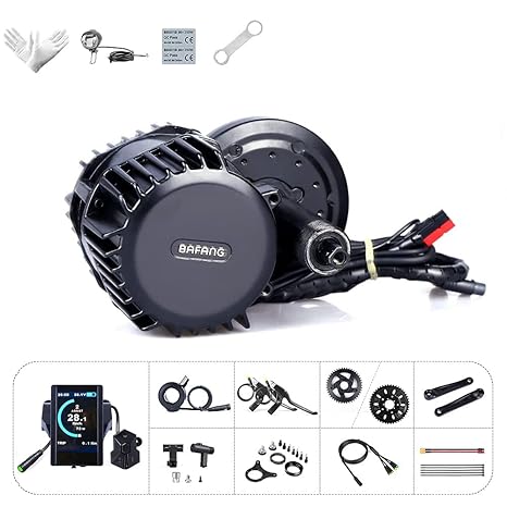 BAFANG BBS HD 1000W Lastest 48V/52V 1000W Ebike Electric Bicycle Motor Mid Drive Electric Bike Conversion Kit with 48V 52V 13Ah - 20Ah Downtube and 48/52V 17.5Ah Rear Rack Battery (Optional)
