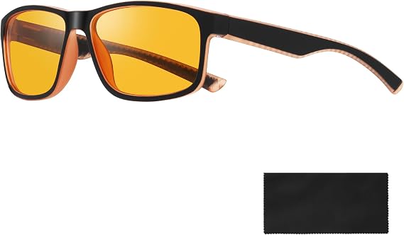 Retro Polarized Sunglasses for Men Women, Lightweight Square Shades for Driving Fishing with UV400 Eye Protection, Copper