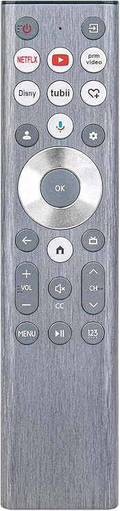 Besia Replace Remote Control fit for His-ense U6 U7 U8 Series Mini-LED ULED 4K UHD Google Smart TV 55U8N 65U8N 75U8N 85U8N 100U8N 55U7N 65U7N 75U7N 55U6N 65U6N 75U6N 85U6N (No Voice Command)