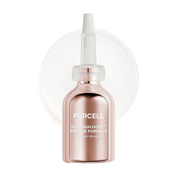 PURCELL 82% High Dose Peptide Essence Serum - Multicollagen, Peptide for Firmer and Youthful Skin, Light and Gentle Formula, Anti-Aging, (1.01 oz, 30ml)