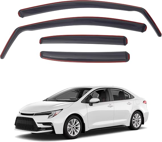 in-Channel Rain Guards for Toyota Corolla Sedan 2020-2026 Vehicle Windows Wind Deflectors 4pcs