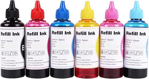 Refill Ink Kit for Photo R200 R220 R300 R300M R300C R320 INKJ T048120 T048220 T048320 T048420 48, for Refillable Cartridges or CISS