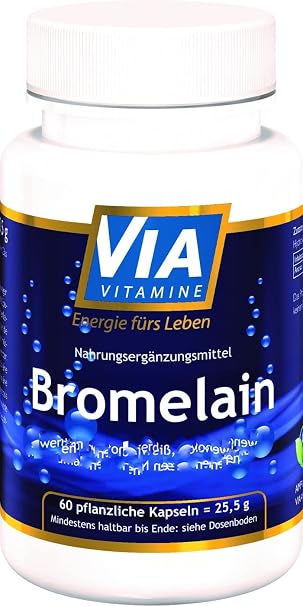 Bromelain 1200 GDU/g (~2400 F.I.P) High Dose Pineapple Enzyme without Magnesium Stearate Pharmacy Quality 250mg 60 Capsules