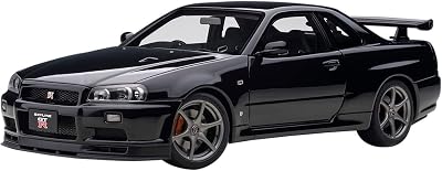 Autoart Nissan Skyline GT-R R34 V-Spec II RHD Right Hand Drive Black Pearl 118 Model Car