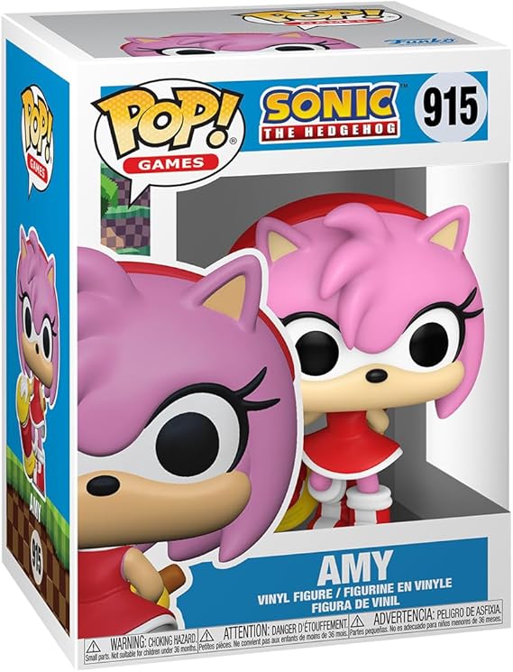Funko POP! Games: Sonic - Amy Rose - Sonic The Hedgehog - Collectable Vinyl Figure - Gift Idea - Official Merchandise - for Kids & Adults - Games Fans - Model Figure for Collectors and Display