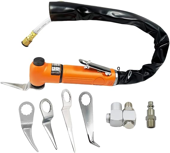 Pneumatic Windshield Removal Tool Kit Removal Car Glass Seal Glue Scraper | With 4PCS Cold Knife Blades,Removal Car Seal Glue,Window ,Windscreen Repair Scraper