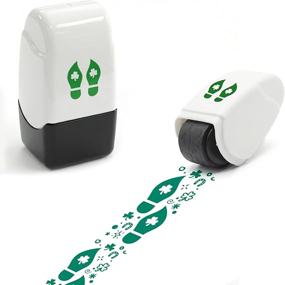 Leprechaun Footprint Stamp St Patrick's Day Party Gift Clear Imprints Materials Easy to Use Leprechaun Stamp Shamrocks Irish Coins Perfect for Celebrations