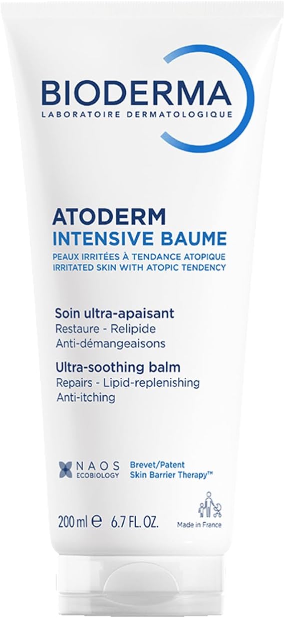 Bioderma Atoderm Intensive Balm Moisturizing Repair Care Cream for Very Dry and Atopy-Tendent Skin Suitable for Baby, Child and Adult Use 200 Ml