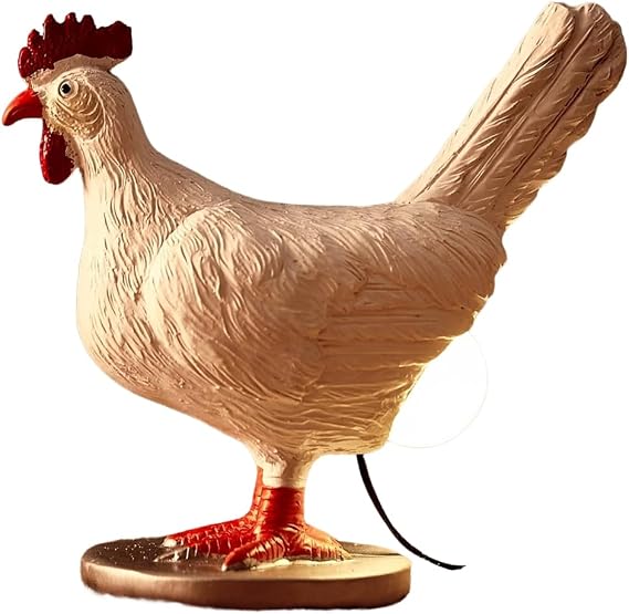 3D Chicken Egg LED Table Lamp - Lifelike Resin Night Light with USB, Easy to Use