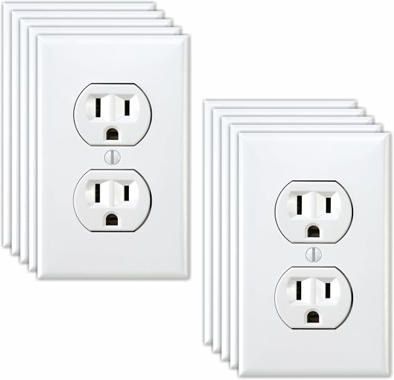 Pretend Electrical Outlet Sticker, Hilariously Funny Joke Power Outlet Decals, Wall Outlet Decal Gag is Great for Office Prank, Includes 10 Plug in Socket Stickers
