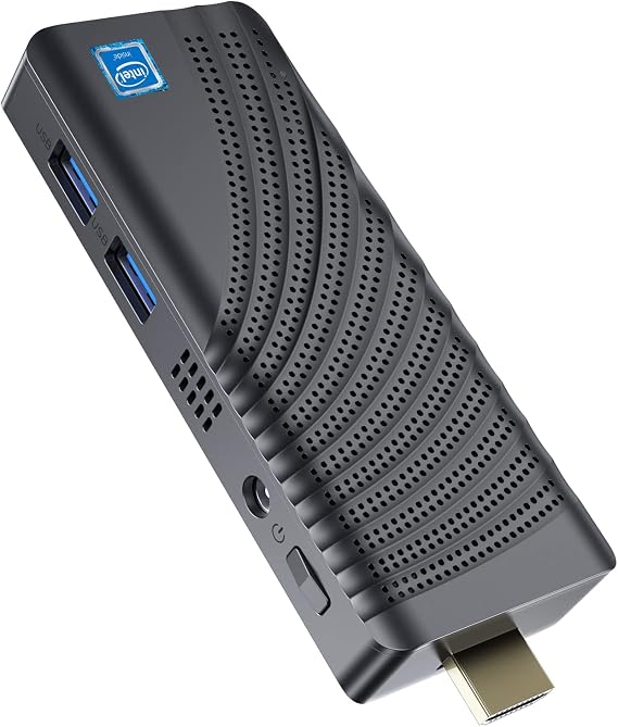 Mini PC Stick Intel Celeron N4000 (Up to 2.6GHz) Windows 10 Pro Mini Computer Stick 4GB DDR4 64GB eMMC Micro Desktop Small Form Factor PC Supports 4K HDMI, 2.4G/5G WiFi, Bluetooth 4.2, Auto Power On
