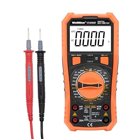 WellHise VC890D Ölçü Aleti Multimetre Avometre NVC Işıklı Ekran El Feneri True RMS
