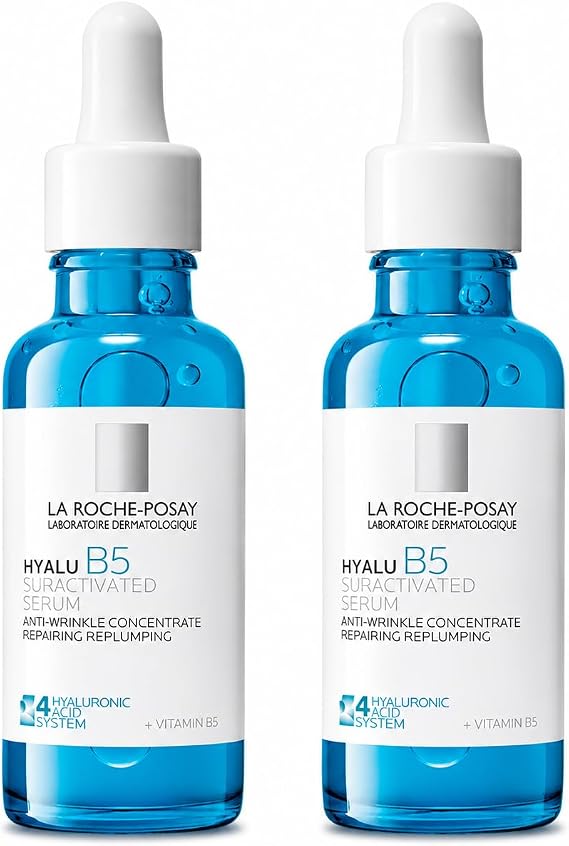 La Roche-Posay Hyalu B5 Pure Hyaluronic Acid Serum for Face, with Vitamin B5, Anti-Aging Serum for Fine Lines and Wrinkles [Pack of 2]