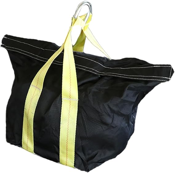 BoxerTool Lifting Canvas Bag Heavy Duty - All Purpose Tool Bag - Rated 1,000LBS - Reflective Lifting Straps - Constrution - Lifting - Storage - Safety (14 IN x 14 IN x 17 IN - SMALL)