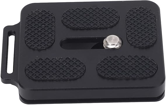 Quick Release Plate Adapter, Aluminum Alloy Quick Release Plate with 14/ Inch Screw Hole, Standard for Mount Camera, Extended Quick Release Plate with Lanyard Hole, Lightweight