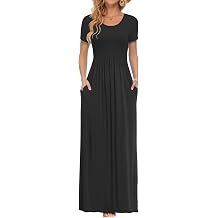AUSELILY Maxi Dress for Women - Summer Casual Long Dresses for Ladies with Pockets