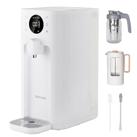 [UV] Reverse Osmosis Water Filter Countertop, 6-Stage RO Water Filtration System with 2 Glass Pitchers for Juice/Cold Brew Coffee, TDS Real-Time Displaying, Counter Water Purifier for Home/Office