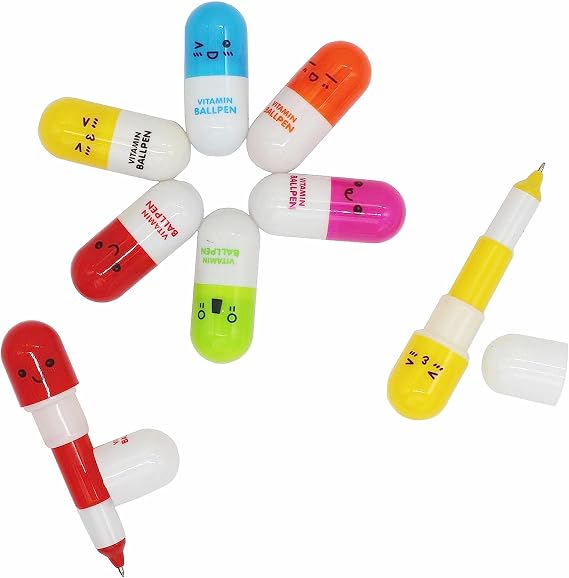 40Pcs Tiny Pill Pens Retractable Fun Pens for Nurses Party Favors