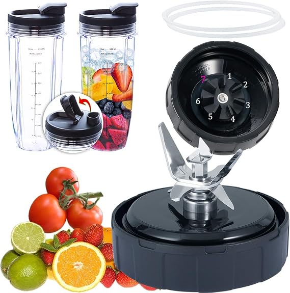 SS101 Replacement Blade and 32oz Cups for Ninja Blender SS150,SS151,SS300, SS350,SS351, SS351TGT, CO351B, SS100, SS101, SS101C, CO101B