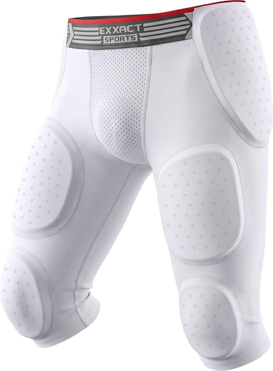 Exxact Sports Battle 7-Pad Football Girdle for Men & Boys with Cup Pocket