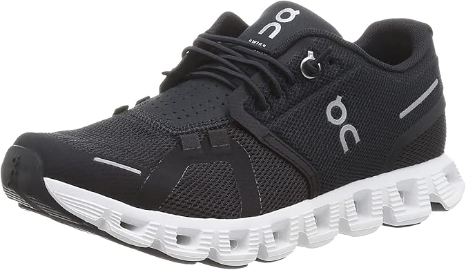 On Men's Cloud 5 Sneakers, Black/White, 11