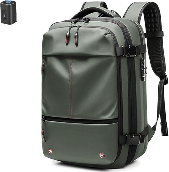Backpack, 60l Expandable Backpack, Airbag Backpack With Vacuum Compression, Vacuum Travel Backpack Waterproof Anti Theft Lock