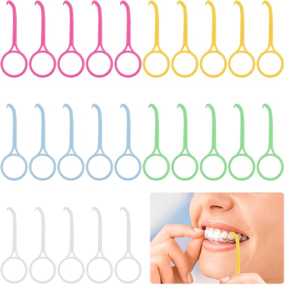 Aligner Removal Tool,30 PCS Retainer Remover Tool,Aligner Tooth Hook,Invisible Braces Remover Hook Aligner Chewies and Removal Tool,Aligner Chewies and Removal Tool Kits for Oral Care Tooth Cleaning