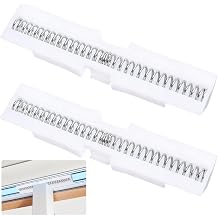 2PCS Bi-Fold Door Slide - ABS Bifold Doors Spring Slide Rail, White Guidebifold Door Hardware Kit for Sliding Doors Track Pocket Guide, Folding Hardware Repair for Top Mount