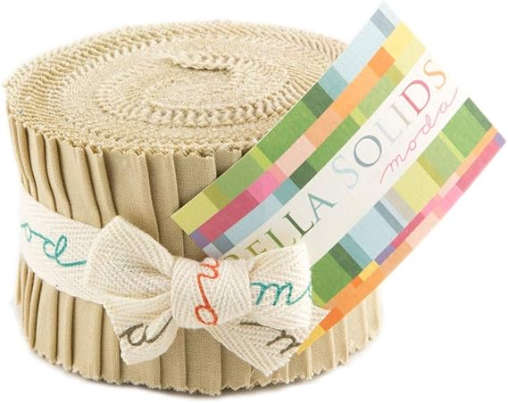 Moda Bella Solids Junior Jelly Roll - Tan 9900 13