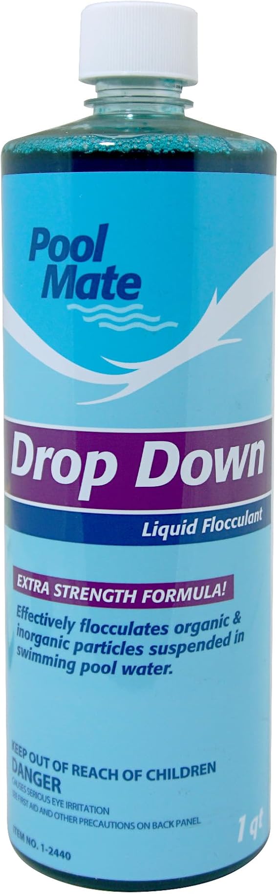 Pool Mate 1-Quart Premium Drop Down Liquid Flocculant Pool Clarifier