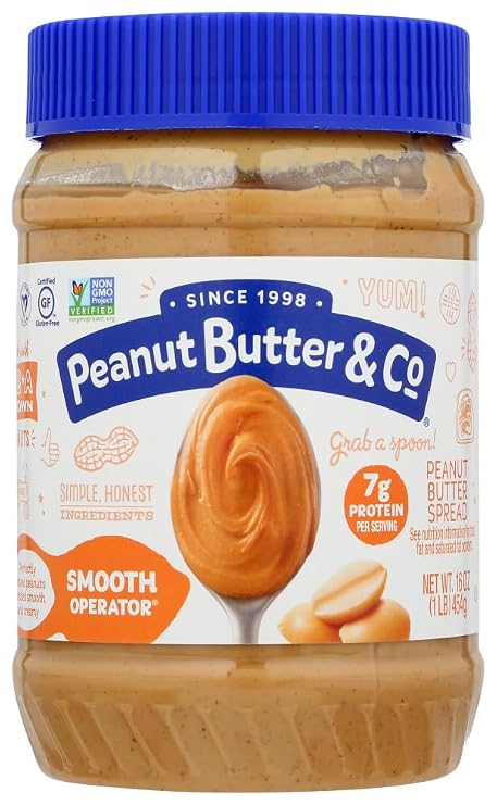 Peanut Butter & Co. Peanut Butter, Smooth Operator, 12 Pack (16 Ounce Each )